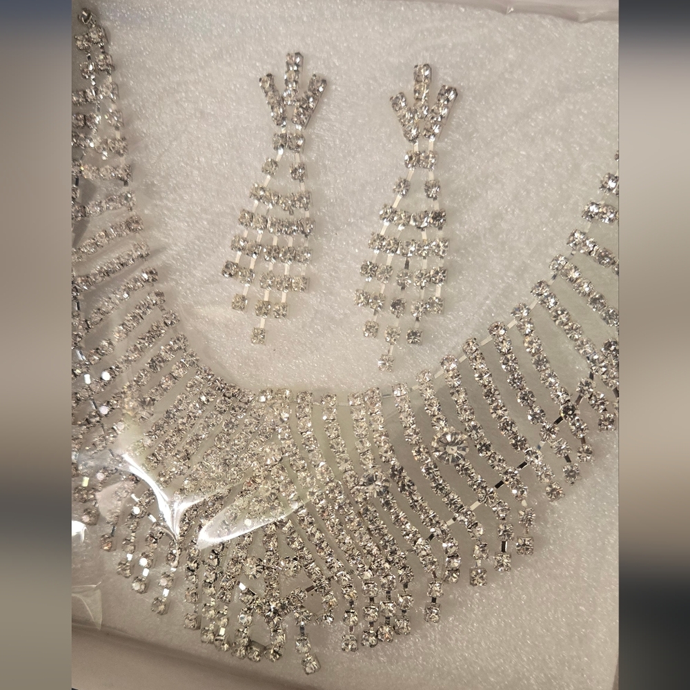 Radiant Silver Necklace and Earring Set - Picture 8 of 8